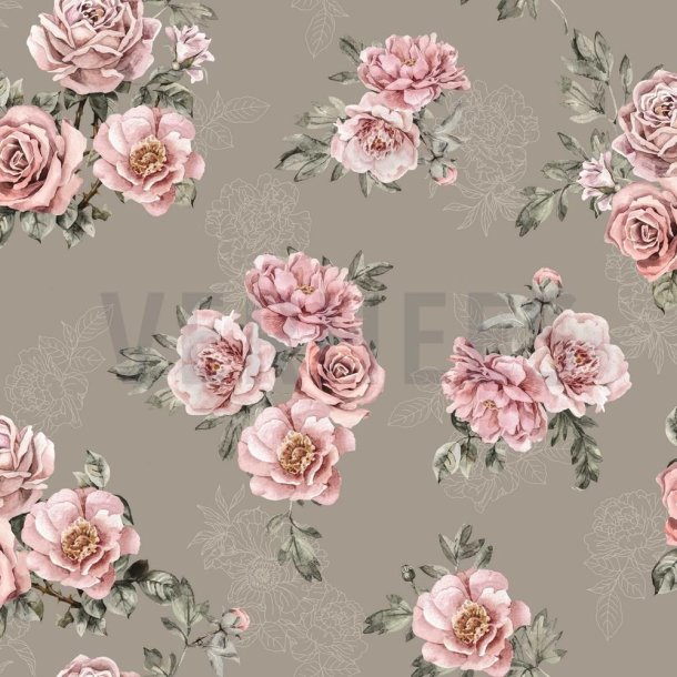 Canvas  digital Taupe m/roser
