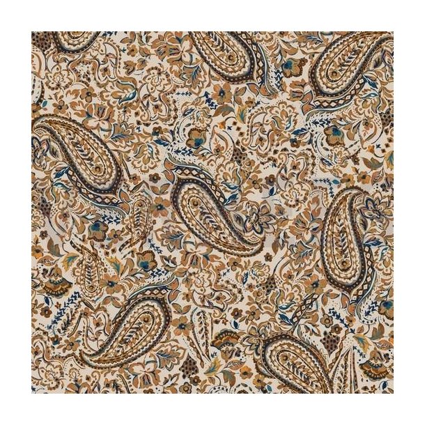 Viscose jersey digitalprint Paisley Light sand