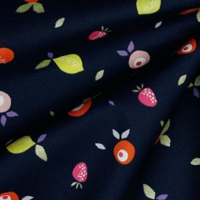 Poplin Glitter Fruit, Navy