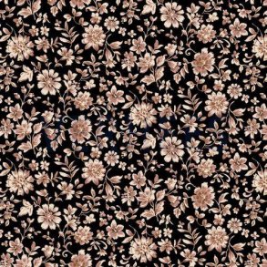 Viscose Flowers Black