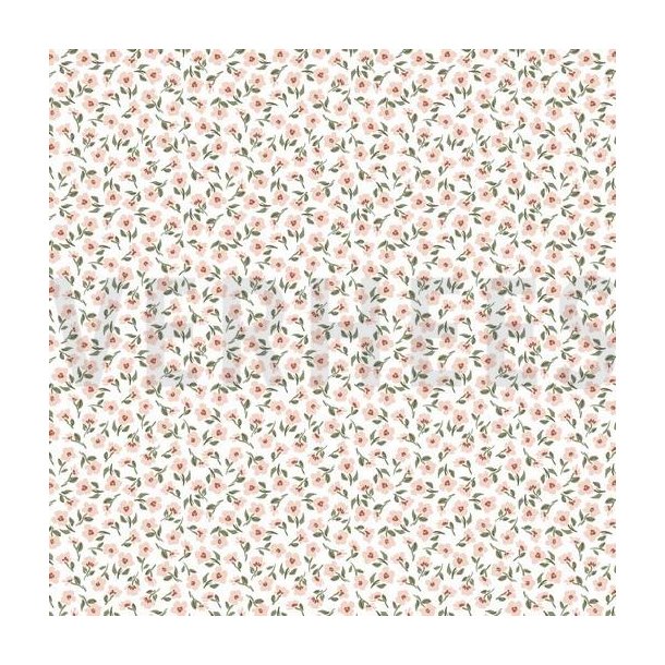 Viscose White m/sm� blomster