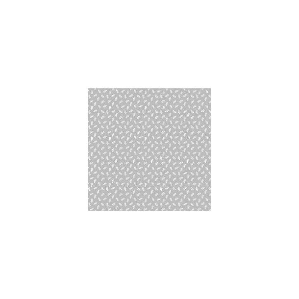 Poplin Leaves Light grey