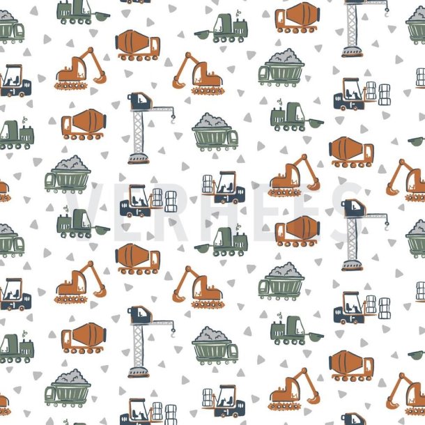 Gots poplin Entrepren�rmaskiner, White