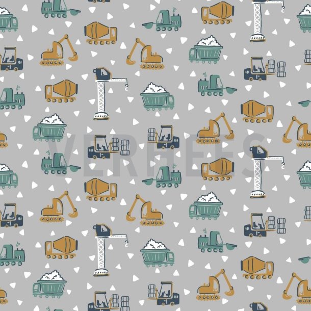 Gots poplin Entrepren�rmaskiner, Light grey