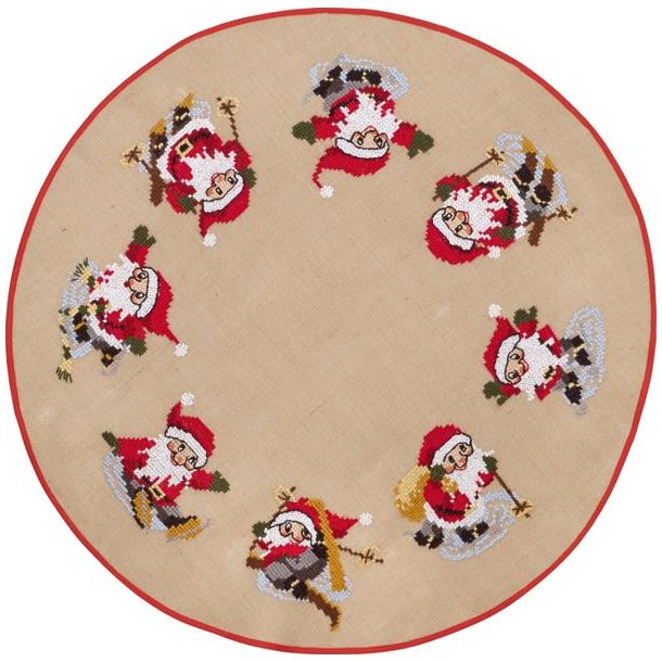 Julemand p� glatis, p�tegnet juletr�st�ppe