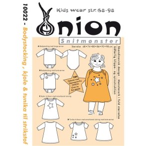 Bobystocking, kjole og tunika i strik 68-98