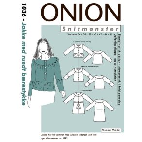 Jakke med rundt b�restykke str. 34-48