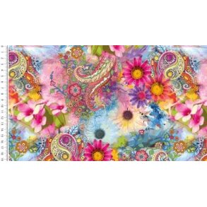 �kotex viscose jersey Fuschia m/print