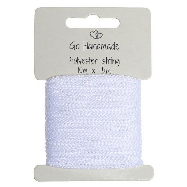 Polyestersn�re hvid