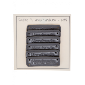 Pu l�der labels M�rkegr� Handmade