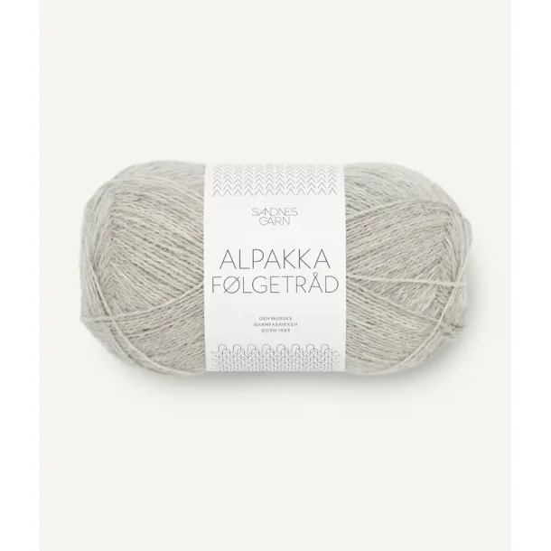 Alpakka f�lgetr�d, Lys gr�meleret