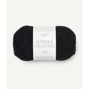 Alpakka f�lgetr�d, Sort