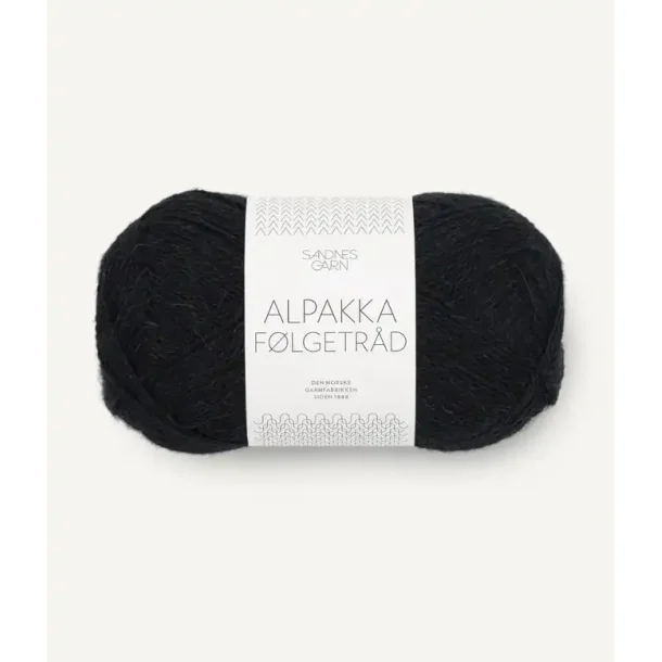 Alpakka f�lgetr�d, Sort