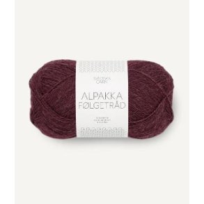 Alpakka f�lgetr�d, Dyb burgunder