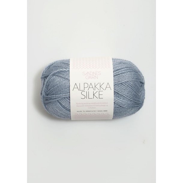 Alpakka silke, St�vet bl�