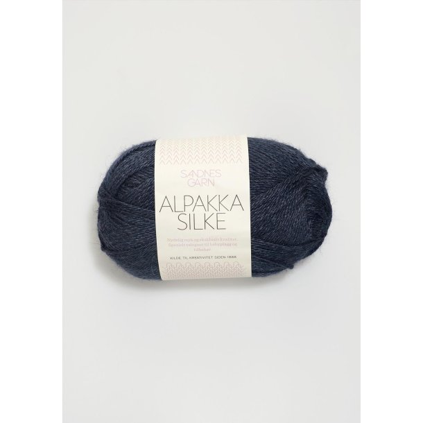 Alpakka silke, M�rk jeansbl�