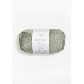 Alpakka silke, St�vet lys gr�n