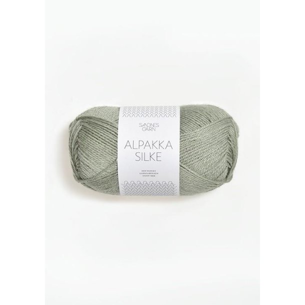 Alpakka silke, St�vet lys gr�n