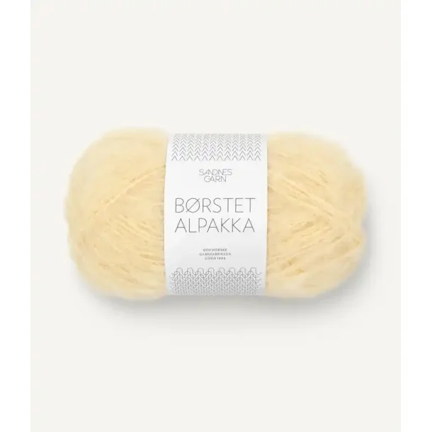 B�rstet Alpakka, Lys gul