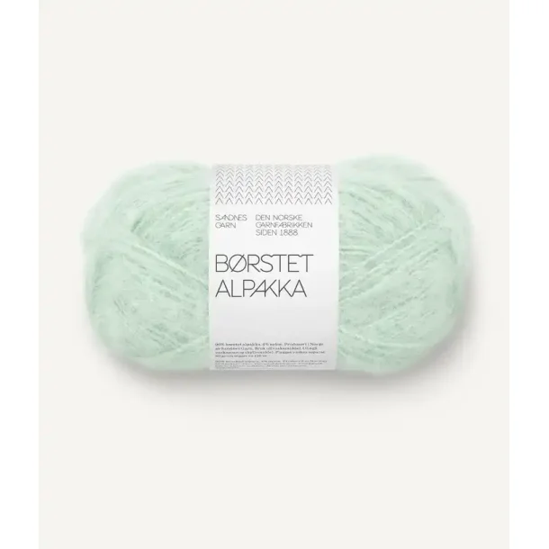 B�rstet Alpakka, Mint green