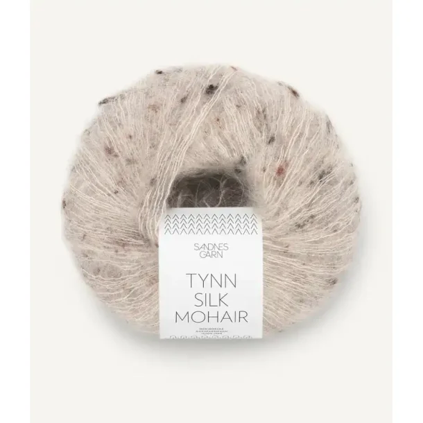 Tynn Silk Mohair, Greige tweed