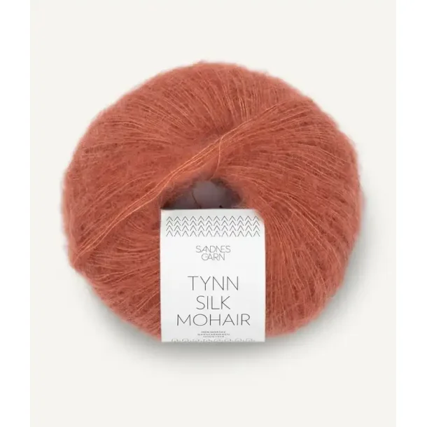 Tynn Silk mohair, Lys Kobberbrun