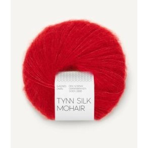 Tynn Silk mohair, True red