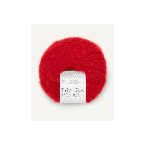 Tynn Silk mohair, True red