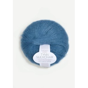 Tynn Silk mohair, M�rk himmelbl�