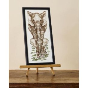 Elefant m/unge, billede