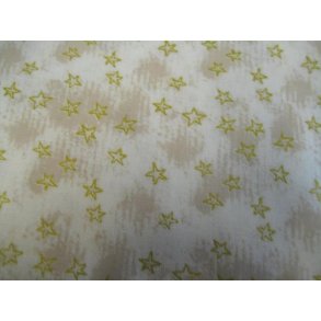 Hvid m/guld stjerner