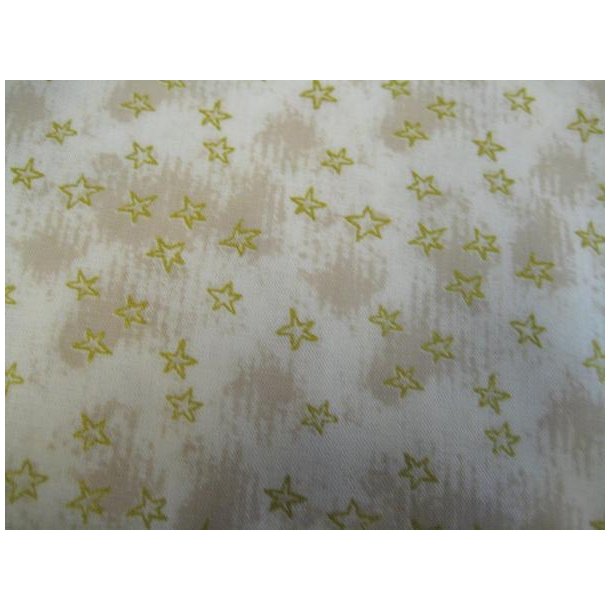 Hvid m/guld stjerner