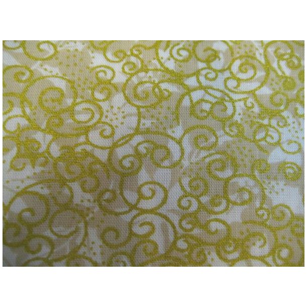 Hvid m/guldm�nster