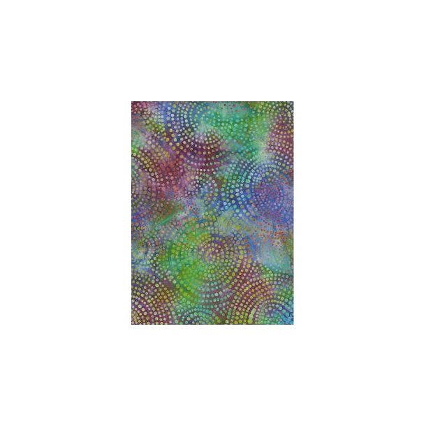 Batik Large circles Green multi