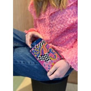 Crazy flower pink mobiletui