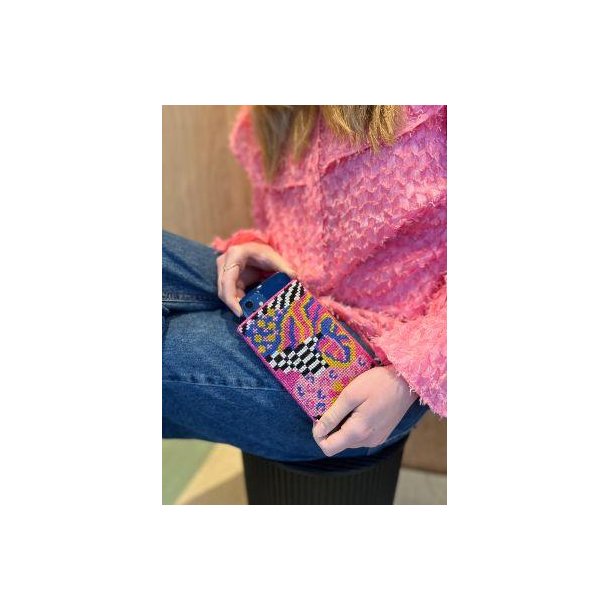 Crazy flower pink mobiletui