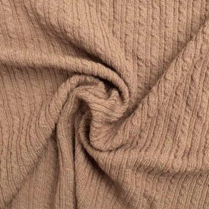 Wool chain/kabelstrik, M�rk beige