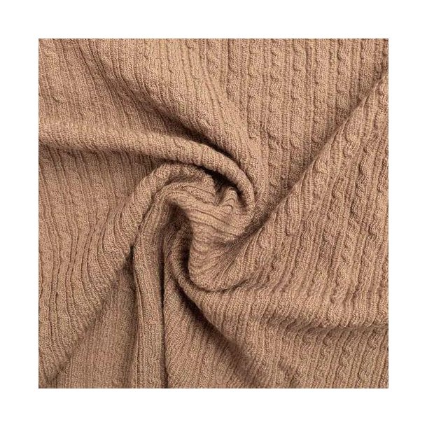 Wool chain/kabelstrik, M�rk beige