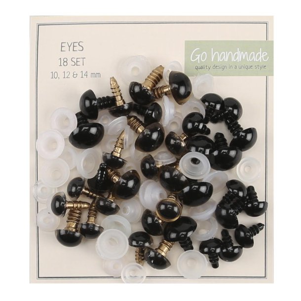 Sikkerheds�jne Gylden iris/sort pupil,  sorte �jne