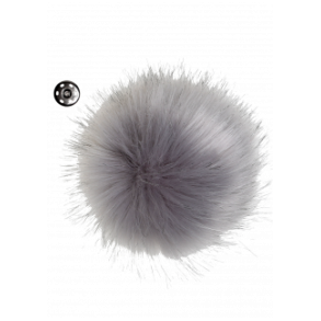 Pompon m/trykknap Gr�