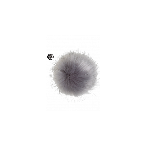 Pompon m/trykknap Gr�