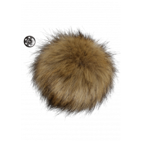 Pompon m/trykl�s Natur