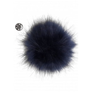 Pompon m. trykknap M�rkbl�