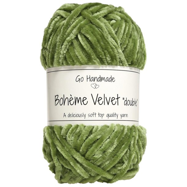 Boh�me velvet "double" Peridot green