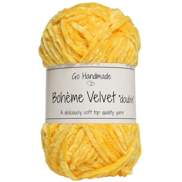 Boh�me velvet "double" Giraffe yellow
