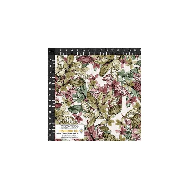 �kotex bomulds jersey, Blomster