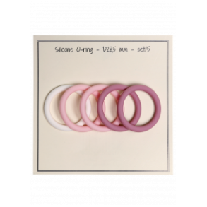 Silikone O-ringe Hvid/Babypink/Gammelrosa