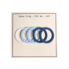 Silikone O-ringe Hvid/Babybl�/Jeansbl�