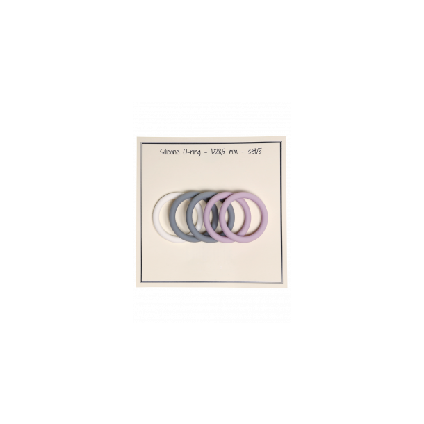 Silikone O-ringe Hvid/Lavendel/Gr�