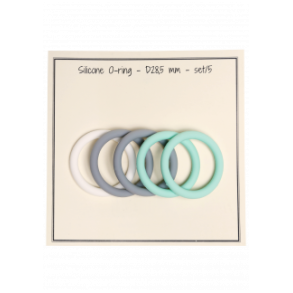 Silikone O-ringe Hvid/Gr�/Mint